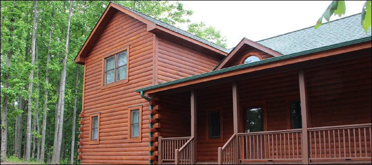 Log Home Staining in Frederick County, Virginia